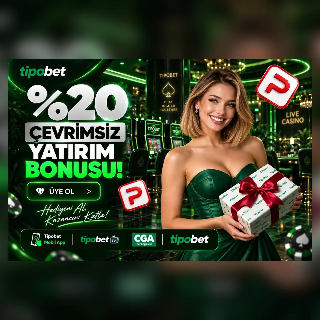 Tipobet çevrimsiz yatırım bonusu kampanya görseli