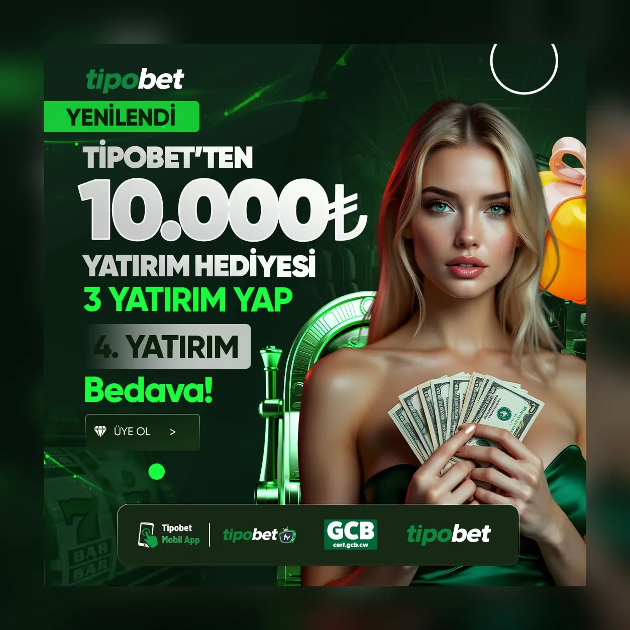 Tipobet yatırım hediyesi kampanya görseli